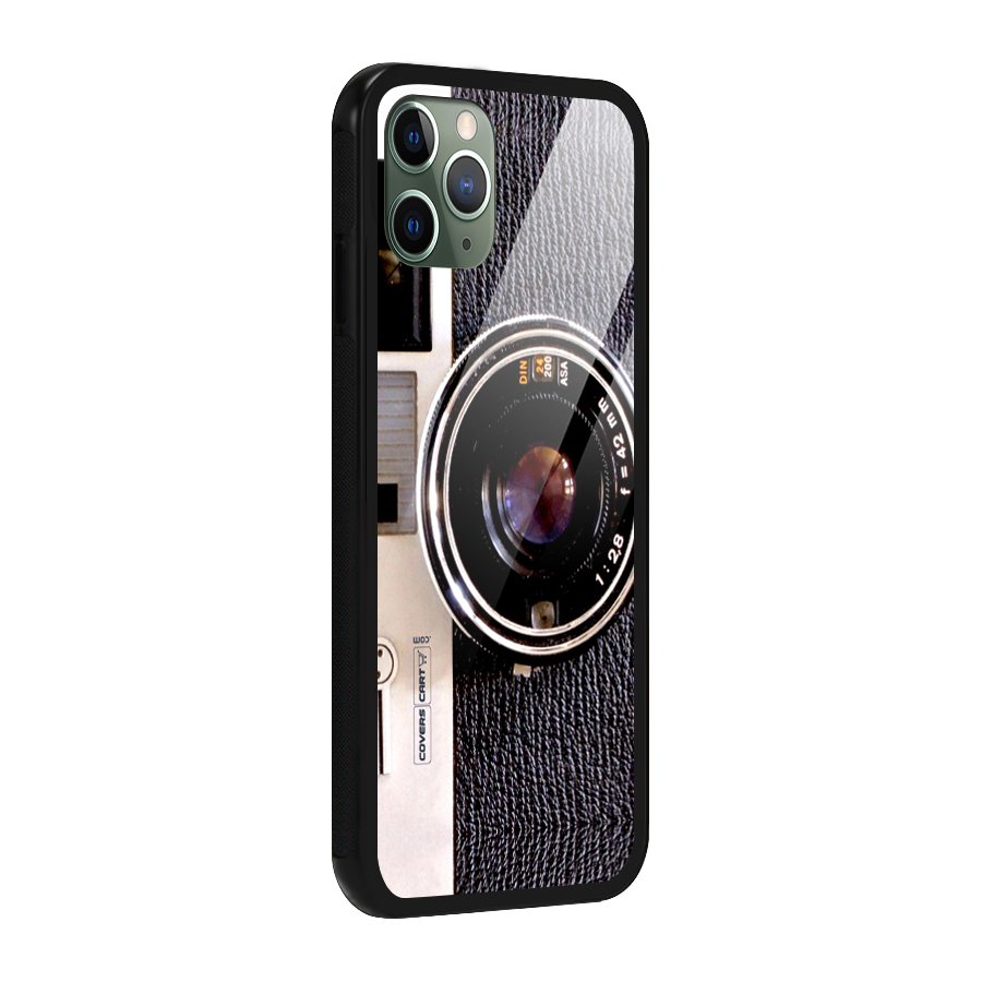Old School Camera Glass Back Case for iPhone 11 Pro