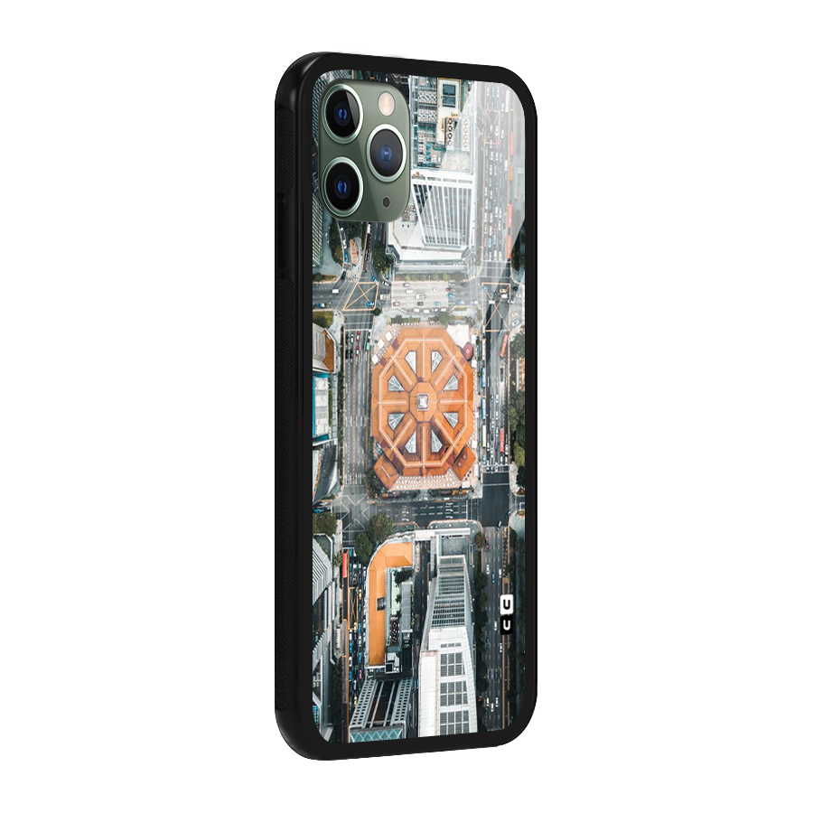 Orange Dome Glass Back Case for iPhone 11 Pro