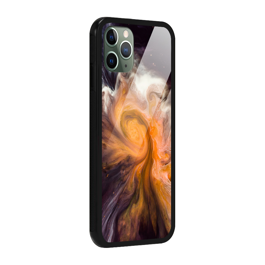 Orange Fusion Glass Back Case for iPhone 11 Pro