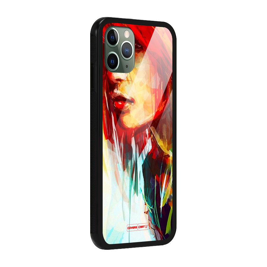 Painted Girl Glass Back Case for iPhone 11 Pro