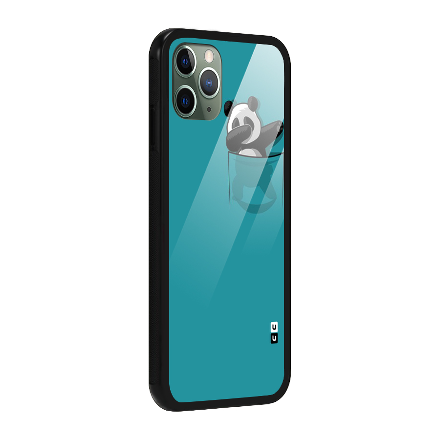 Panda Dabbing Away Glass Back Case for iPhone 11 Pro