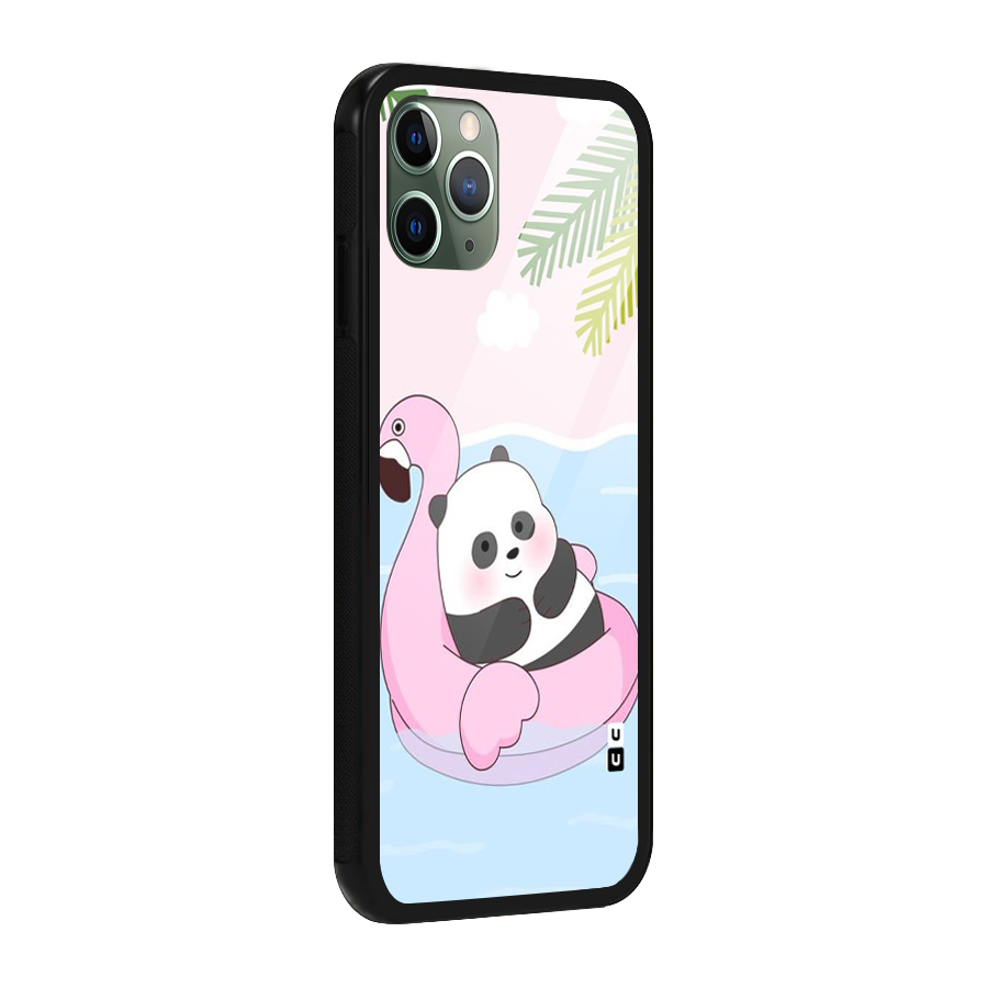 Panda Swim Glass Back Case for iPhone 11 Pro