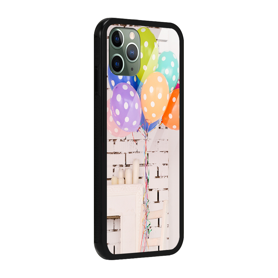 Party Balloons Glass Back Case for iPhone 11 Pro