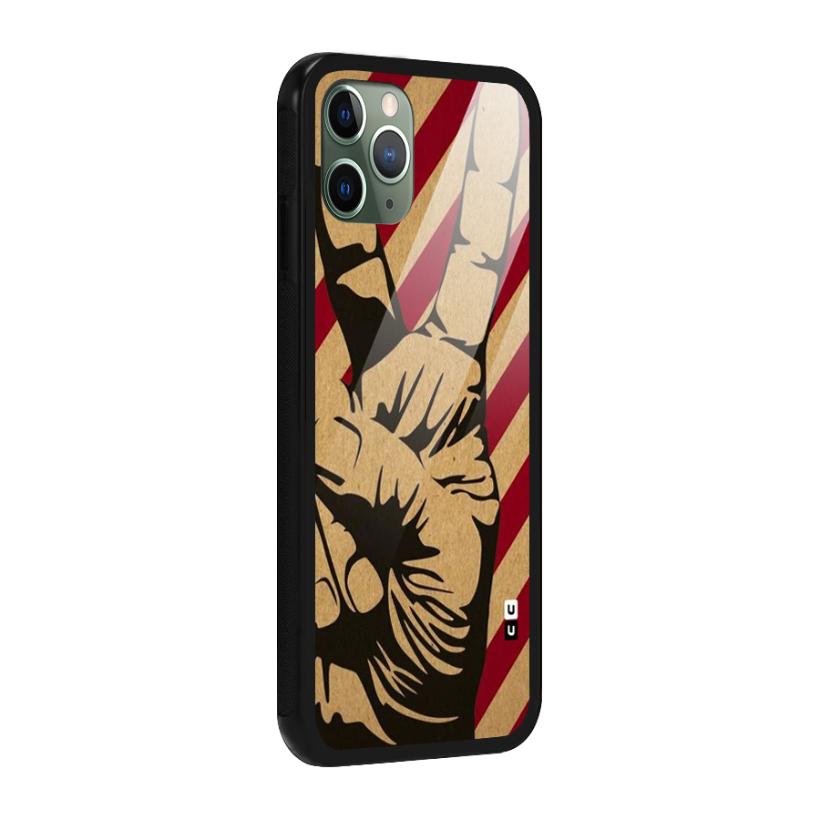 Peace Stripes Glass Back Case for iPhone 11 Pro