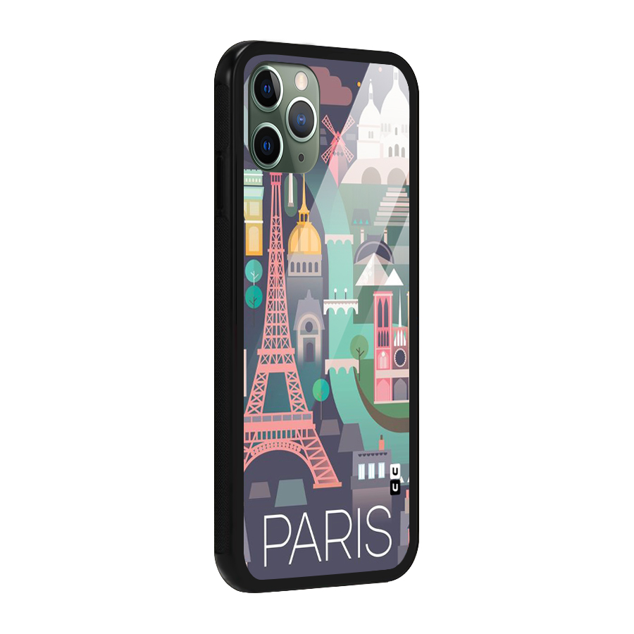 Pink Cute Tower Glass Back Case for iPhone 11 Pro