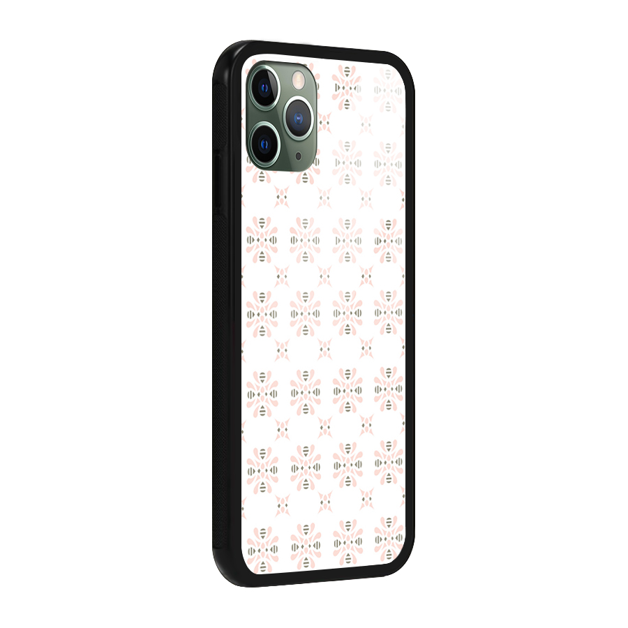 Pink Floral Pattern Glass Back Case for iPhone 11 Pro