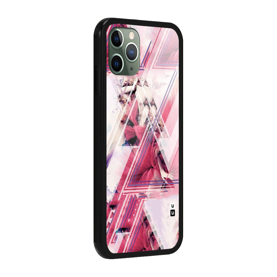 Pink Rose Abstract Glass Back Case for iPhone 11 Pro
