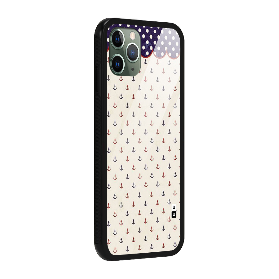 Polka Anchor Glass Back Case for iPhone 11 Pro