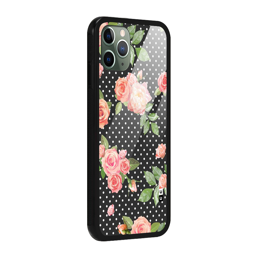 Polka Peach Glass Back Case for iPhone 11 Pro