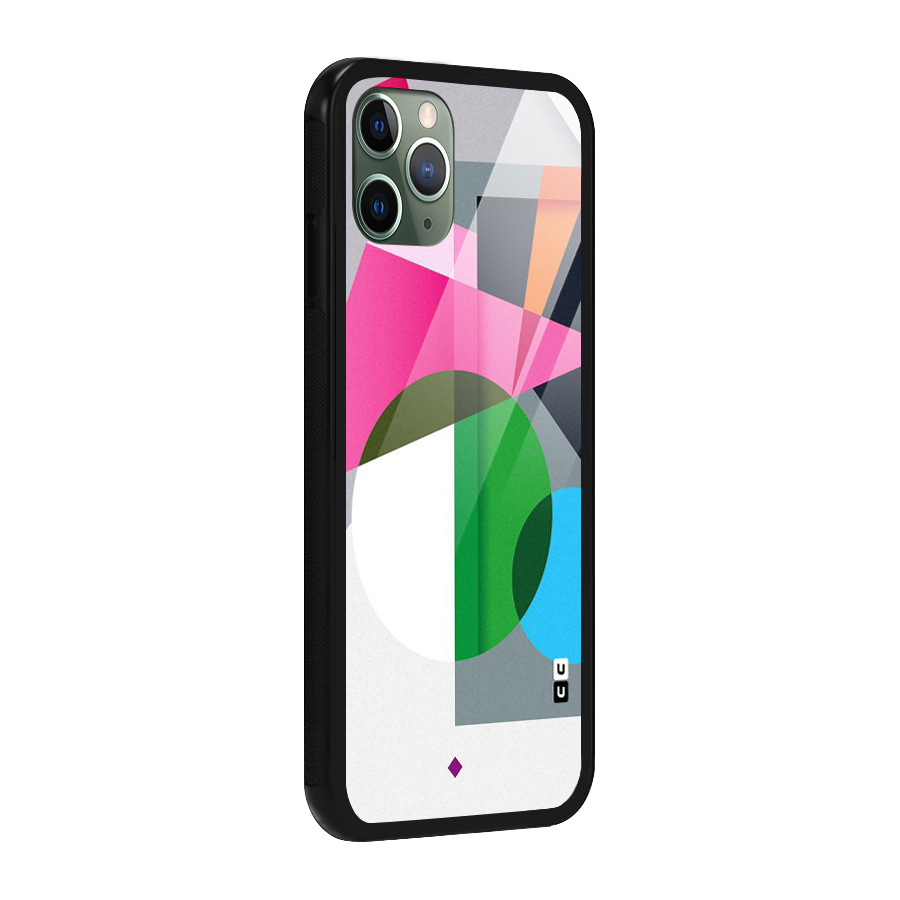 Polygons Cute Pattern Glass Back Case for iPhone 11 Pro