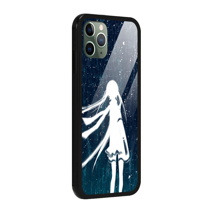 Rain White Girl Glass Back Case for iPhone 11 Pro
