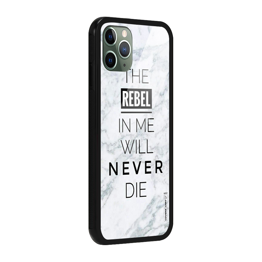 Rebel Will Not Die Glass Back Case for iPhone 11 Pro