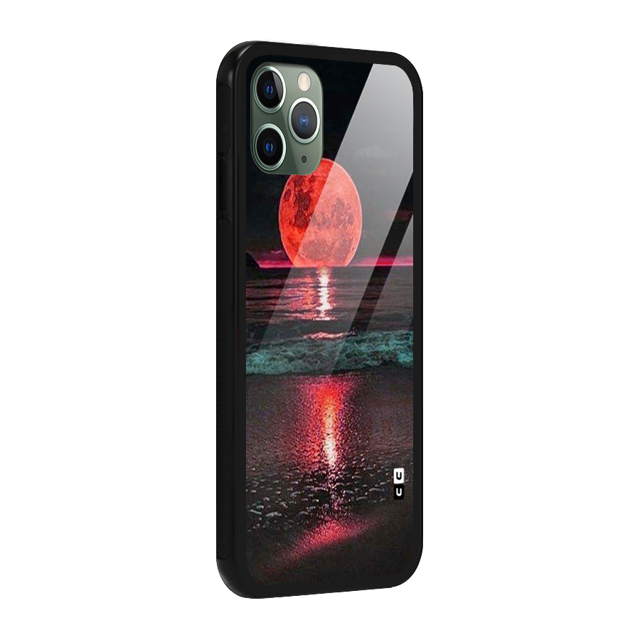 Red Sun Ocean Glass Back Case for iPhone 11 Pro