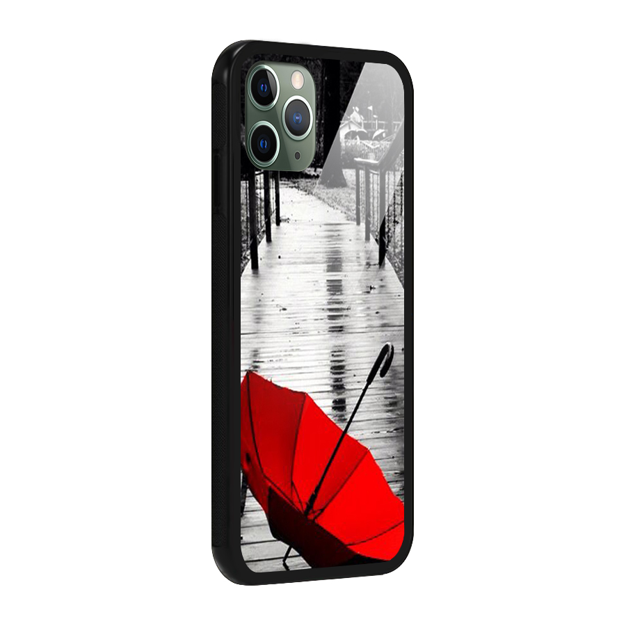 Red Umbrella Glass Back Case for iPhone 11 Pro