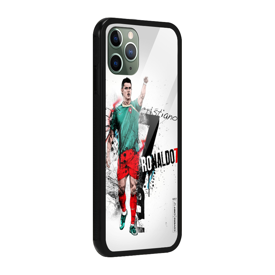 Ronaldo In Portugal Jersey Glass Back Case for iPhone 11 Pro