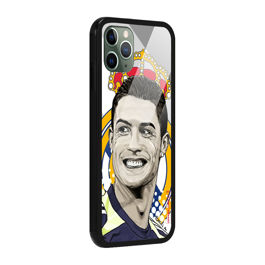 Ronaldo Madrid King Glass Back Case for iPhone 11 Pro