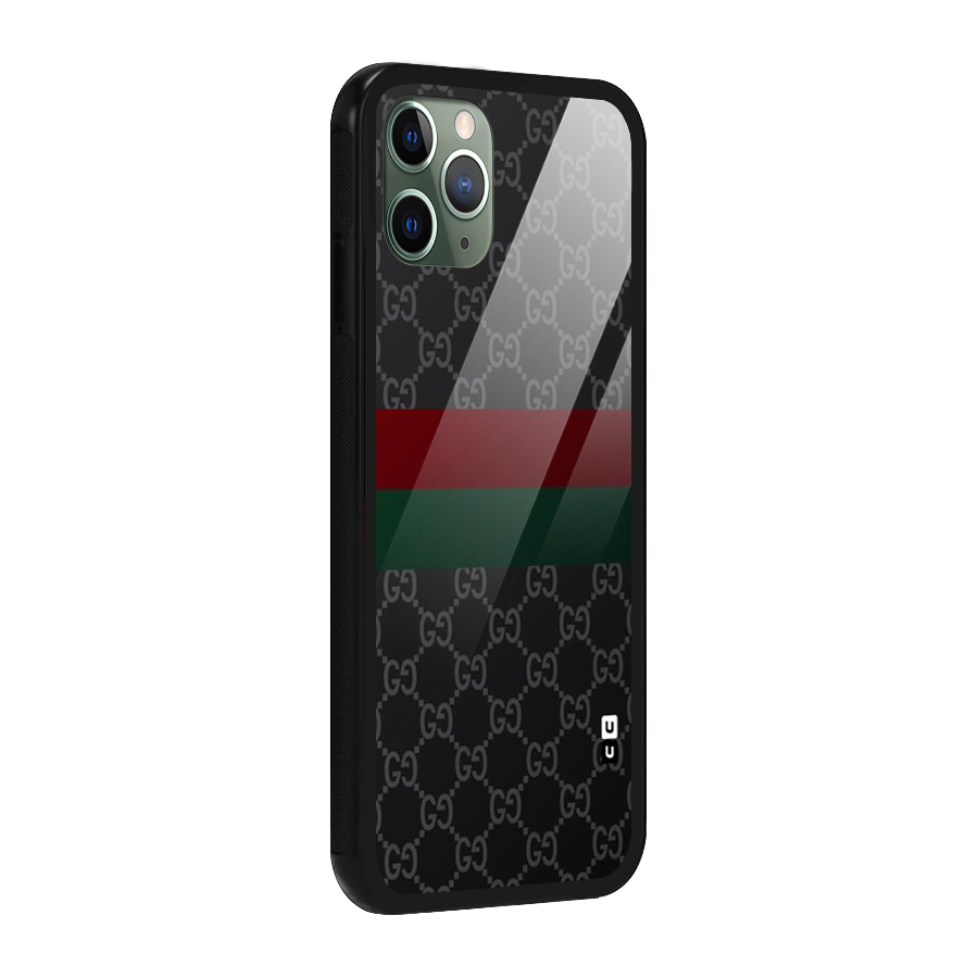 Royal Stripes Design Glass Back Case for iPhone 11 Pro