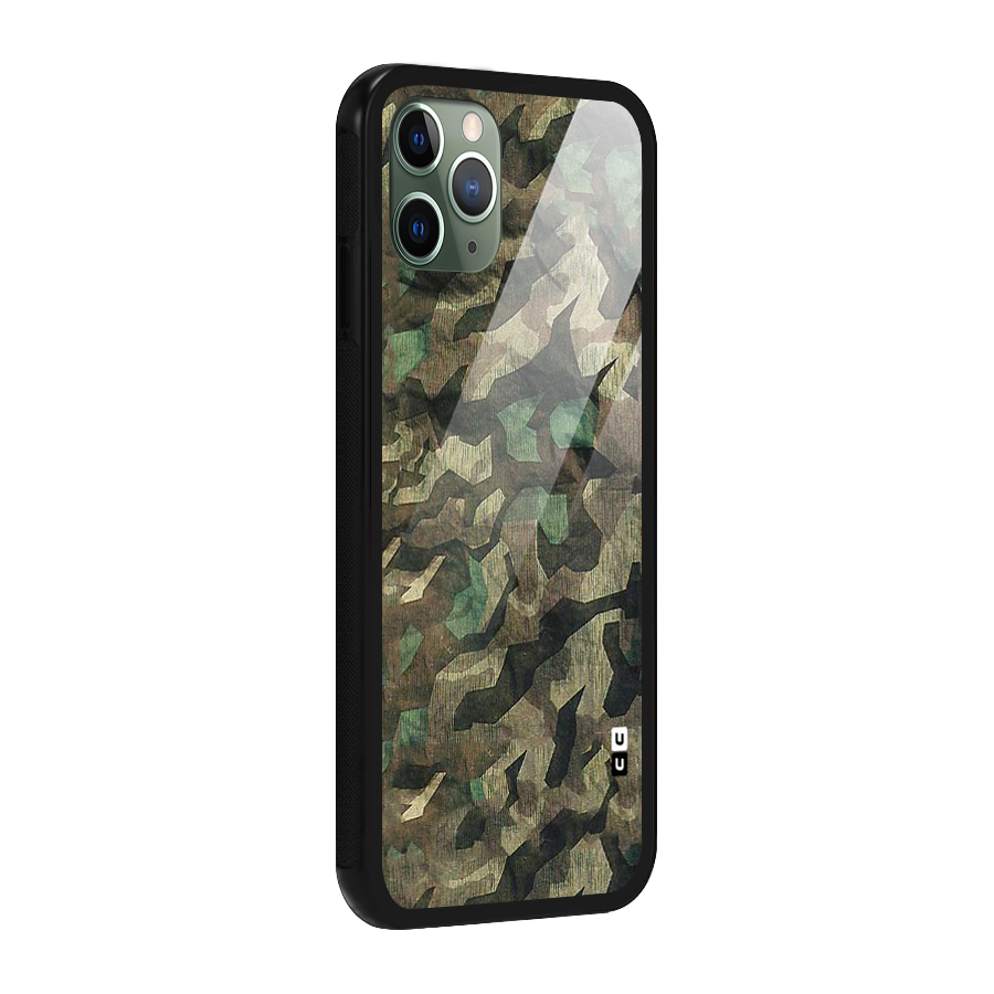 Rugged Army Glass Back Case for iPhone 11 Pro