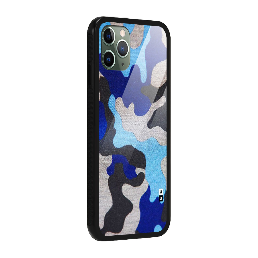 Rugged Camouflage Glass Back Case for iPhone 11 Pro