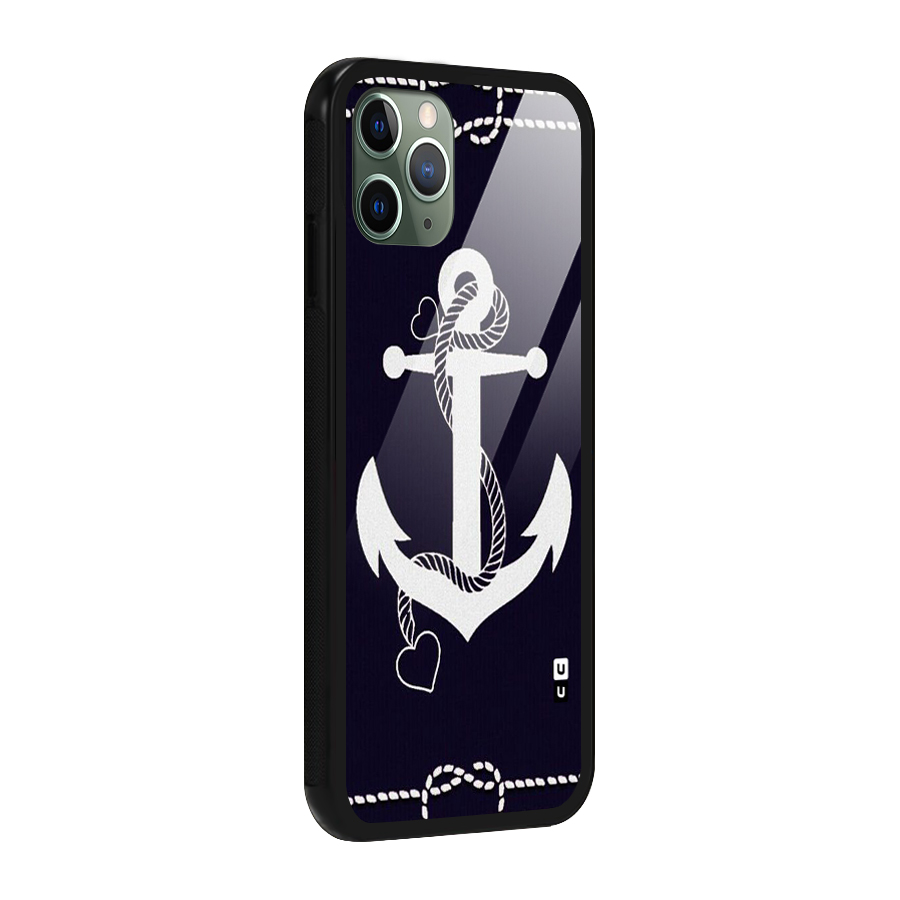 Sail Anchor Glass Back Case for iPhone 11 Pro