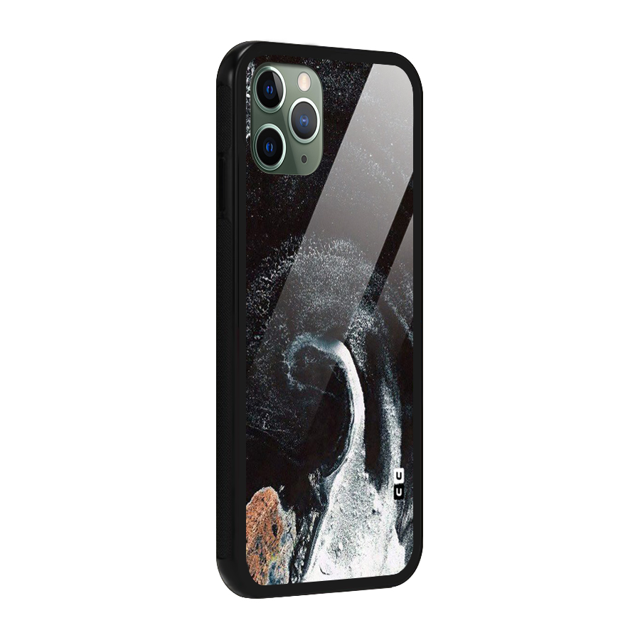 Sea Ice Space Art Glass Back Case for iPhone 11 Pro
