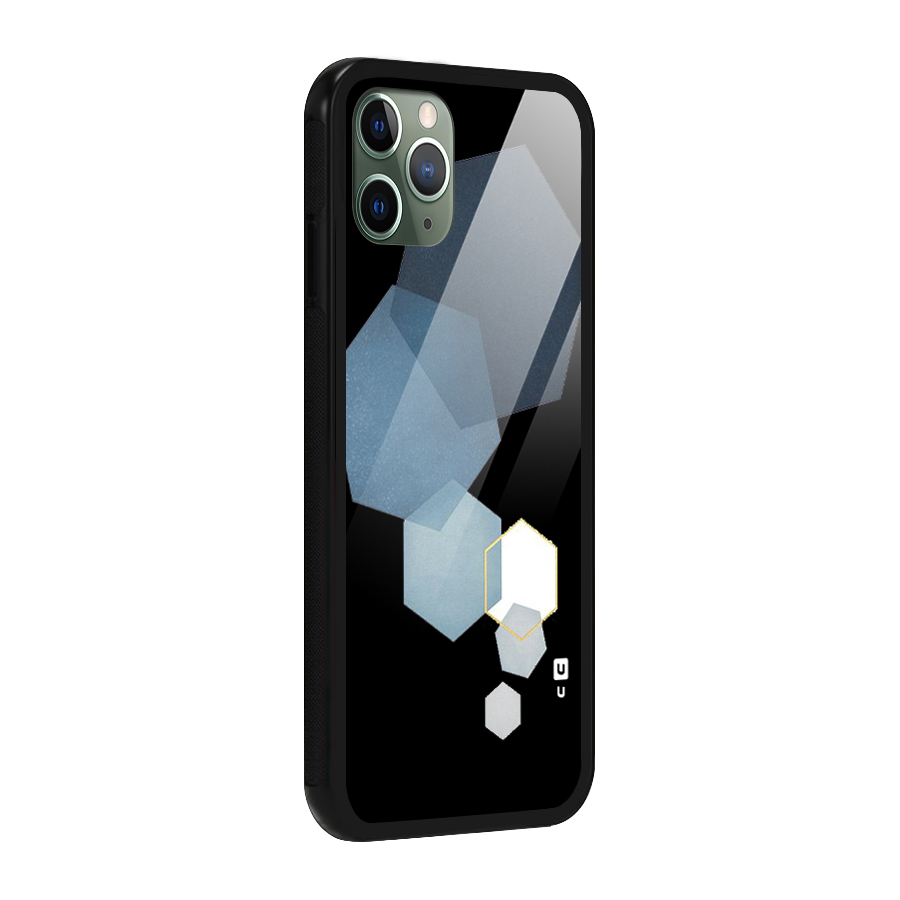 Shades Of Blue Shapes Glass Back Case for iPhone 11 Pro