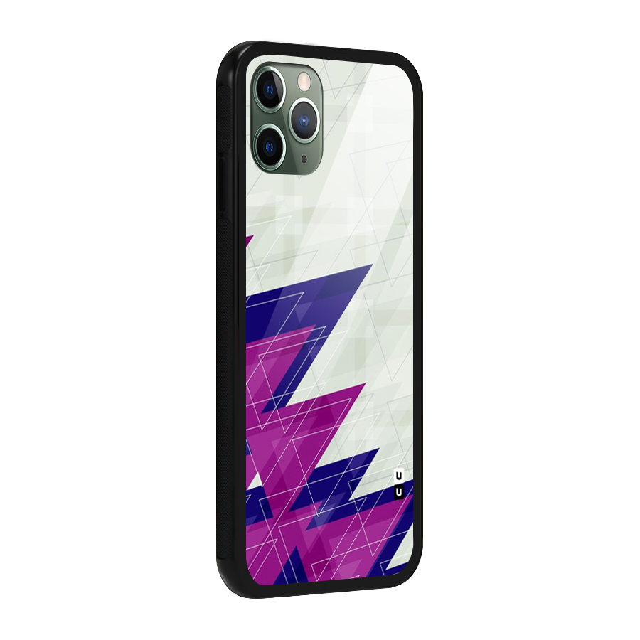 Sharp Abstract Design Glass Back Case for iPhone 11 Pro