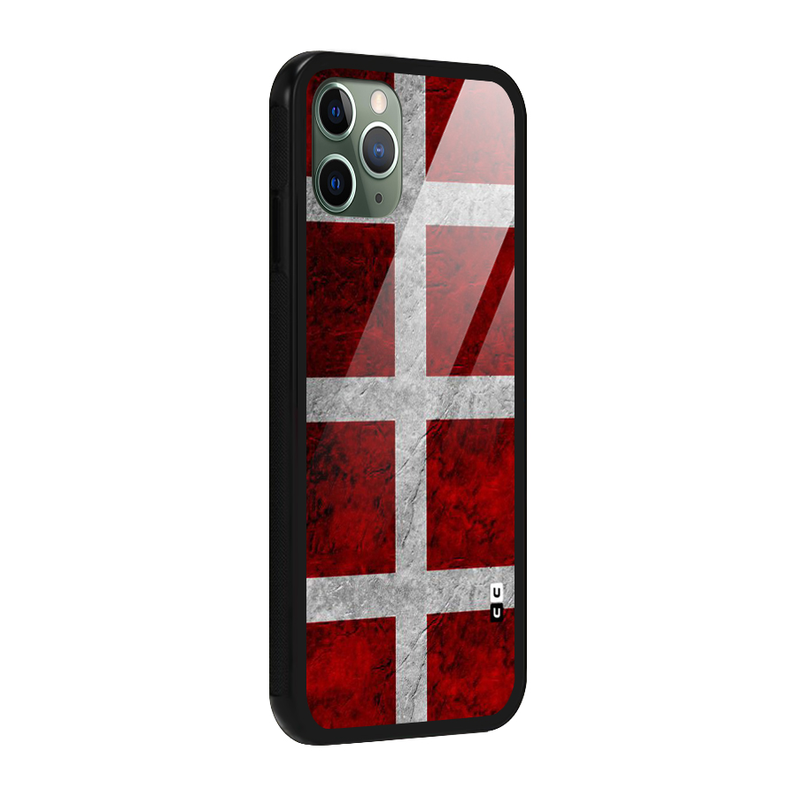 Silver Lines Glass Back Case for iPhone 11 Pro