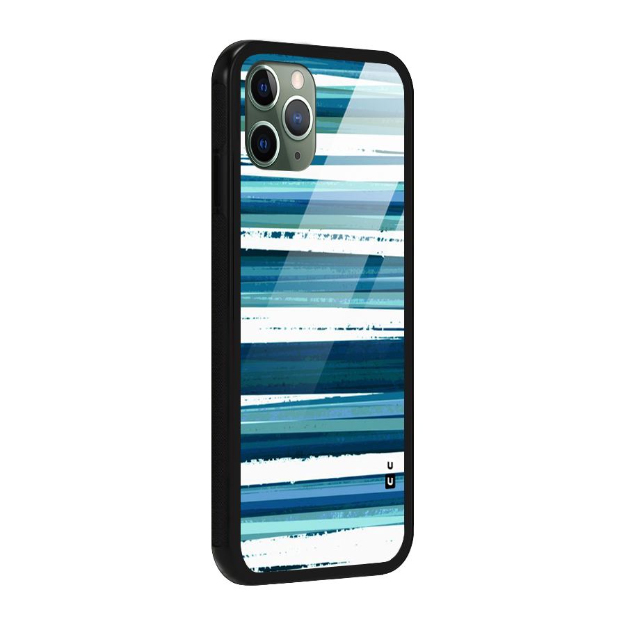 Simple Soothing Lines Glass Back Case for iPhone 11 Pro