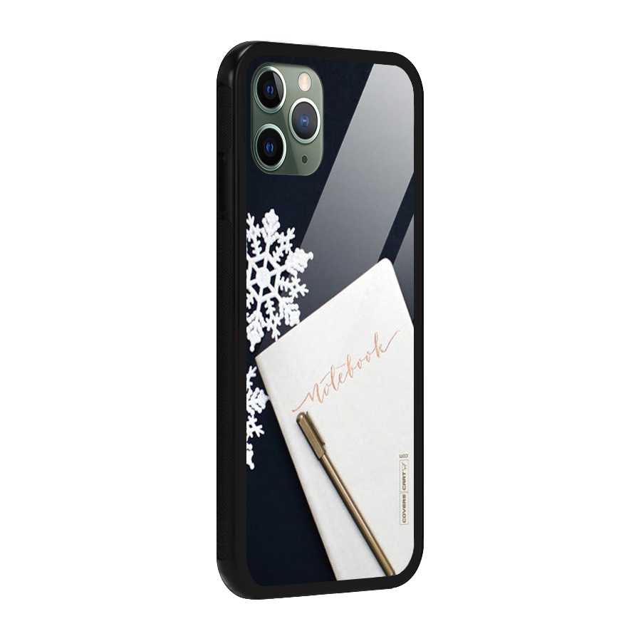 Snowflake Notebook Glass Back Case for iPhone 11 Pro