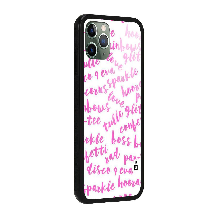 Sparkle Love Glass Back Case for iPhone 11 Pro