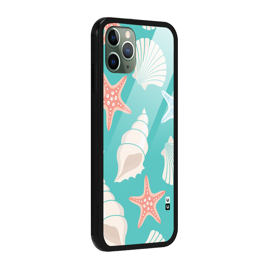 Starfish Sea Shell Glass Back Case for iPhone 11 Pro