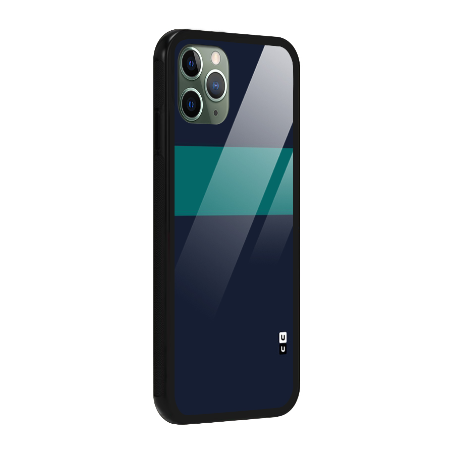 Stripe Block Glass Back Case for iPhone 11 Pro