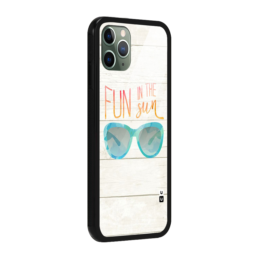 Sun Fun Glass Back Case for iPhone 11 Pro
