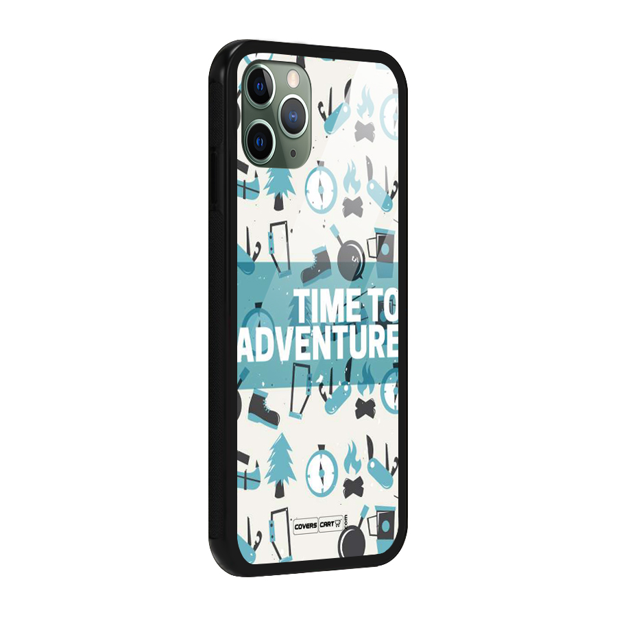 Time To Adventure Blazing Blue Glass Back Case for iPhone 11 Pro