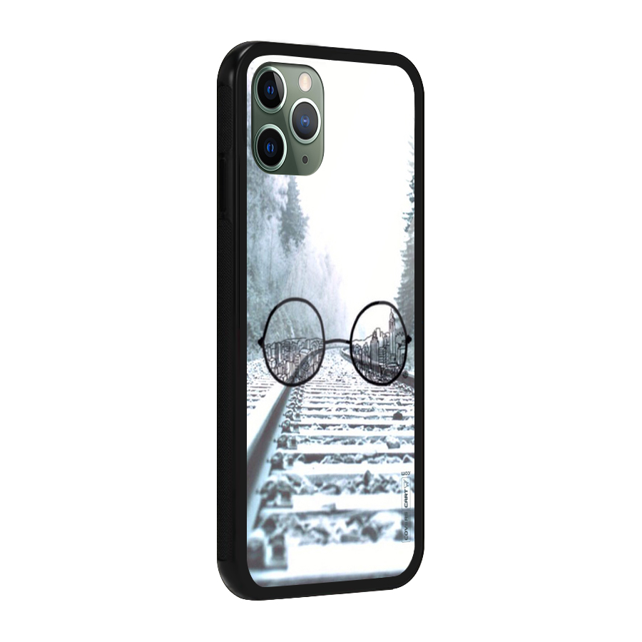 Tracks And Specs Glass Back Case for iPhone 11 Pro