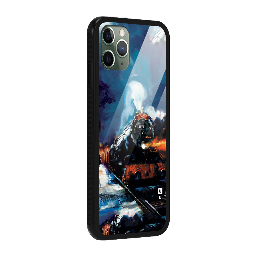 Train Art Glass Back Case for iPhone 11 Pro