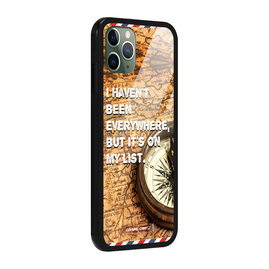 Travel Map Glass Back Case for iPhone 11 Pro