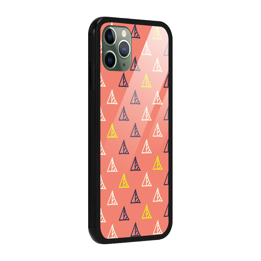 Triangular Boho Pattern Glass Back Case for iPhone 11 Pro