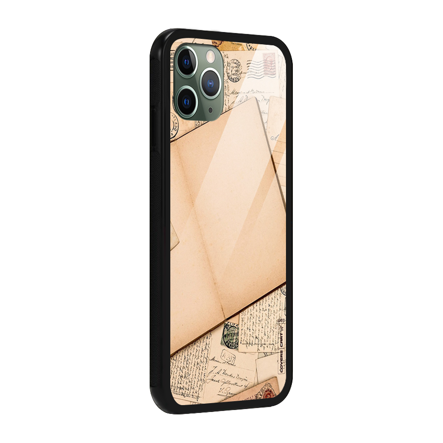 Vintage Journal Glass Back Case for iPhone 11 Pro