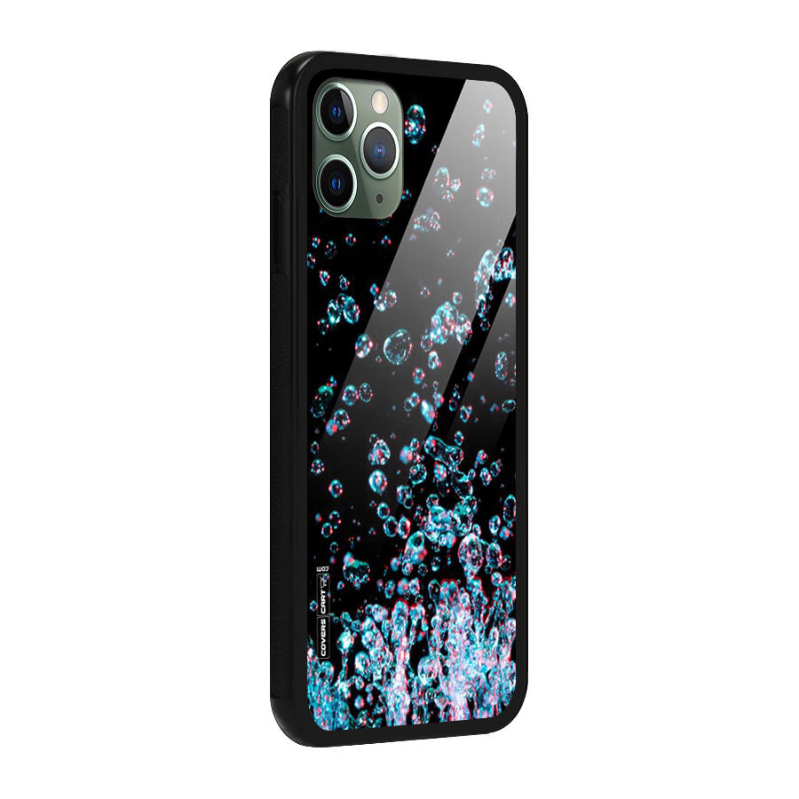 Water Droplets Glass Back Case for iPhone 11 Pro