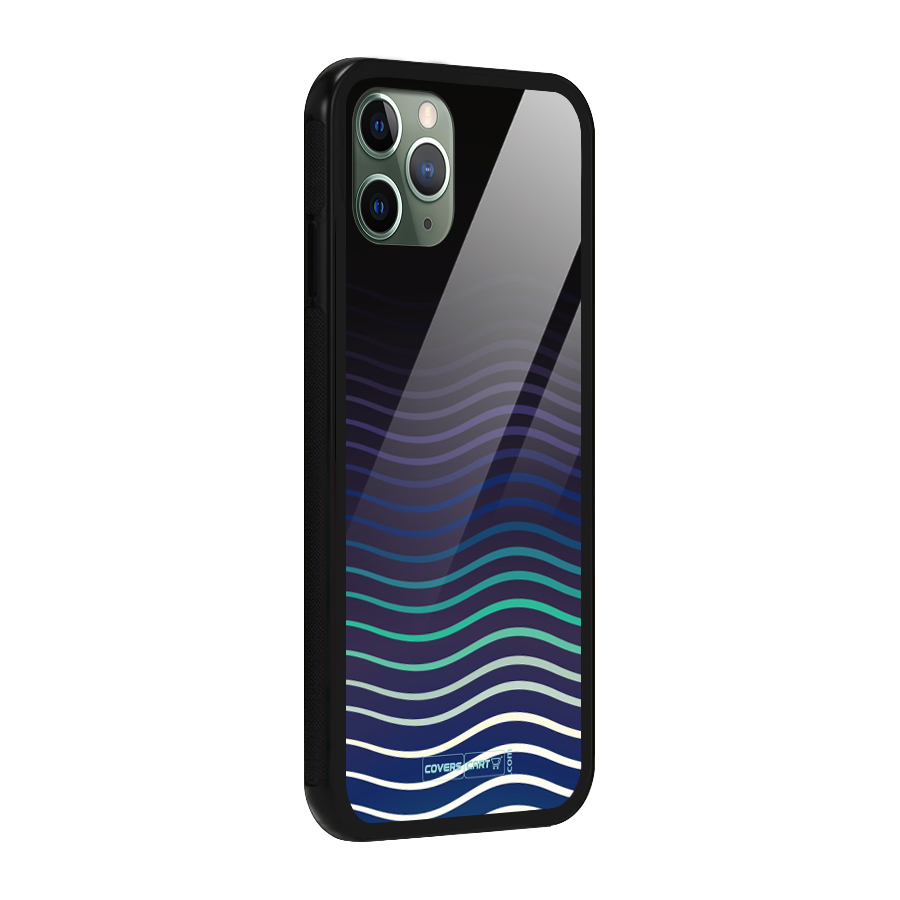Wavy Stripes Glass Back Case for iPhone 11 Pro