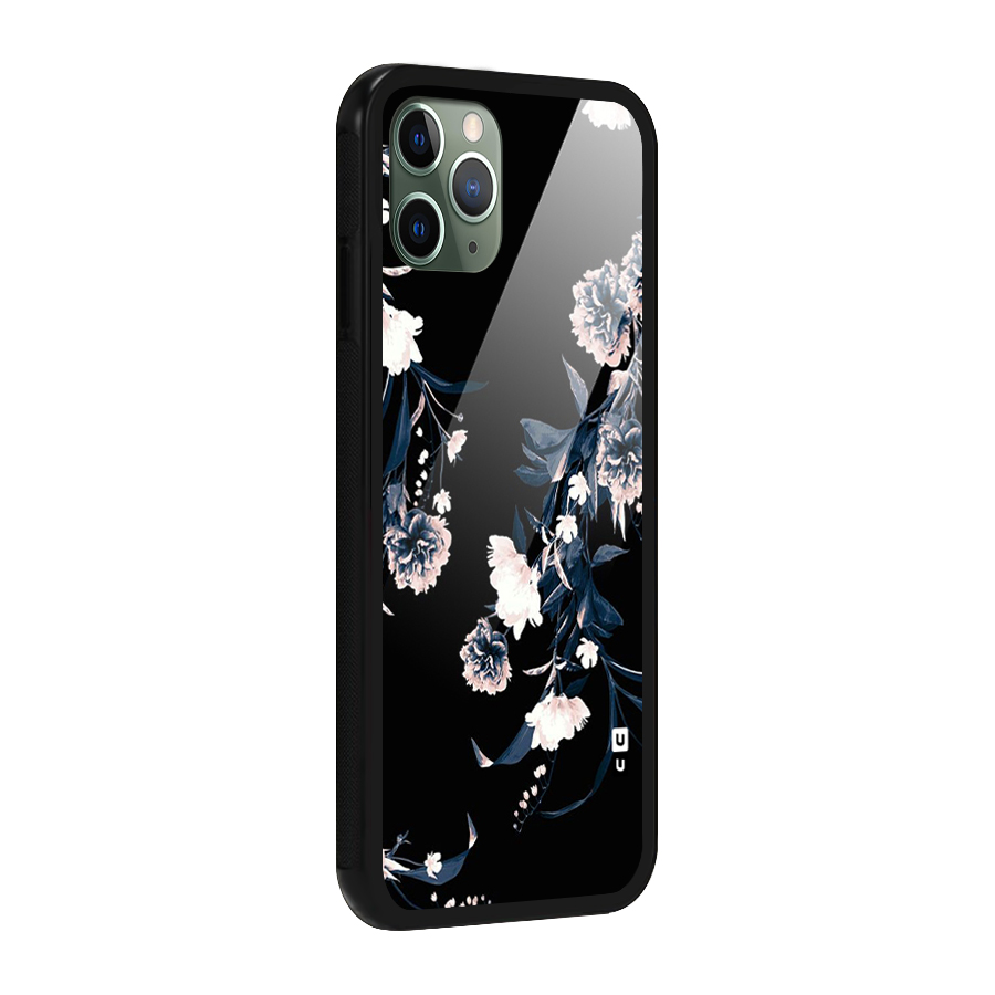 White Flora Glass Back Case for iPhone 11 Pro