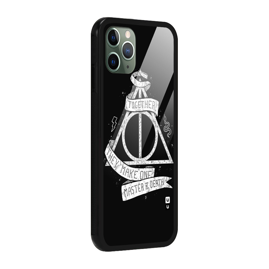 White Ribbon Glass Back Case for iPhone 11 Pro