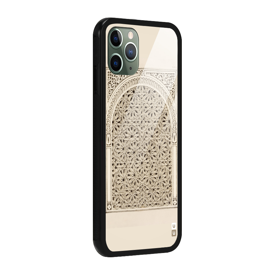 Window Ornaments Glass Back Case for iPhone 11 Pro