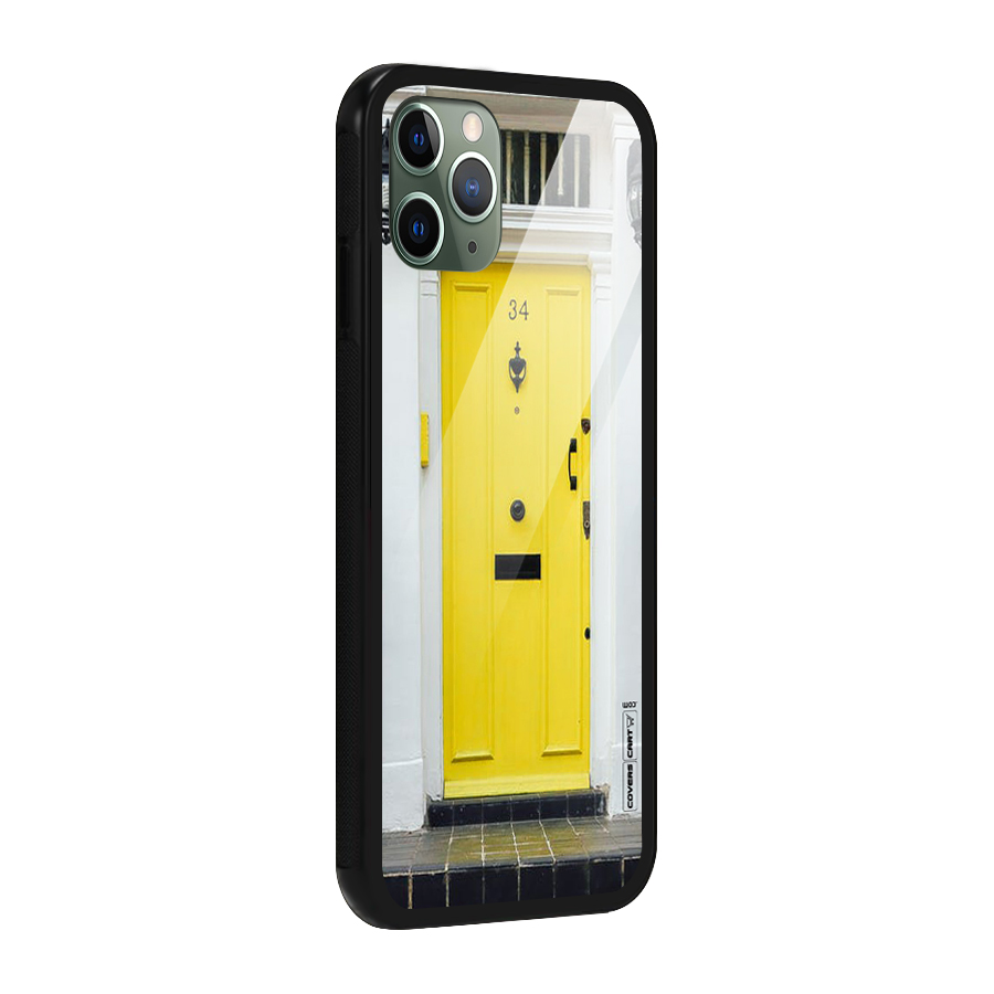 Yellow Door Glass Back Case for iPhone 11 Pro