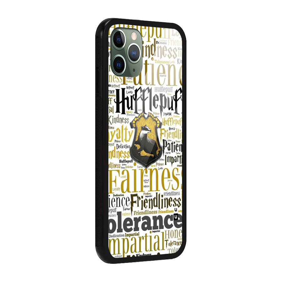 Yellow Fairness Glass Back Case for iPhone 11 Pro