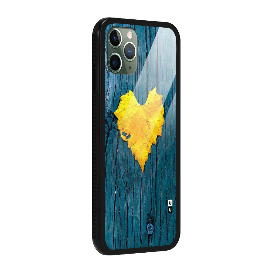 Yellow Leaf Glass Back Case for iPhone 11 Pro