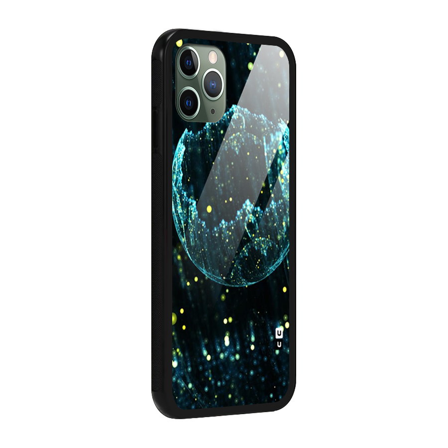 Yellow Rain Glass Back Case for iPhone 11 Pro