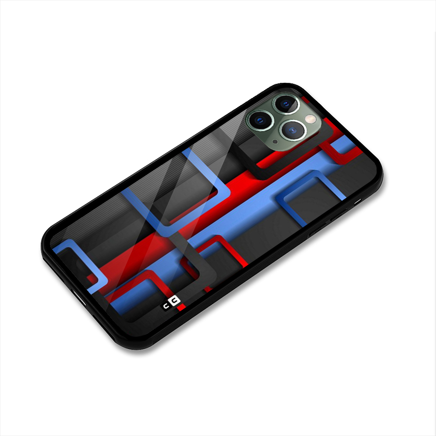 Abstract Box Glass Back Case for iPhone 11 Pro